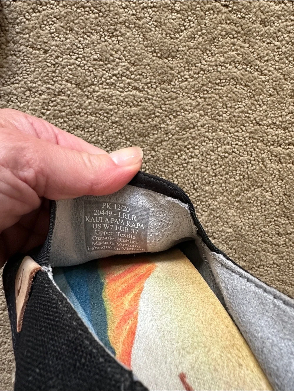 OluKai Women's Black Canvas Slip-On Espadrilles